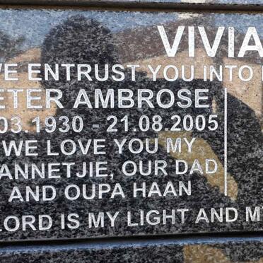 VIVIAN Peter Ambrose 1930-2005