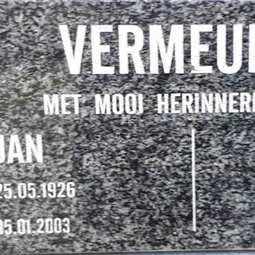 VERMEULEN Jan 1926-2003 &amp; Wilmi 1933-1999