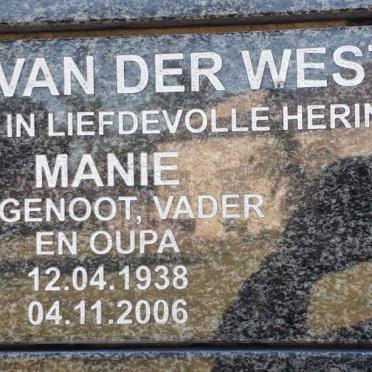 WESTHUIZEN Manie, van der 1938-2006