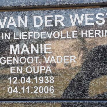 WESTHUIZEN Manie, van der 1938-2006