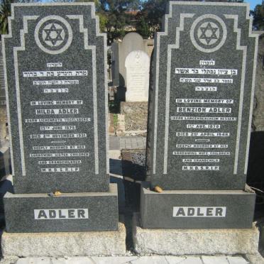 ADLER Benzion 1870-1948 &amp; Hilda 1878-1951