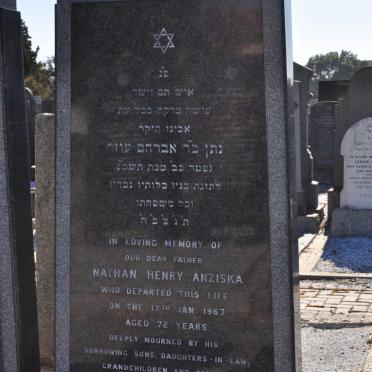 ANZISKA Nathan Henry -1963 &amp; Leah BERKOWITZ -1950