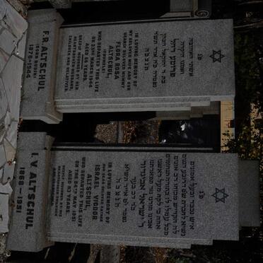 ALTSCHUL Israel Vicdor 1868-1951 &amp; Flora Rosa RUBIN 1878-1944