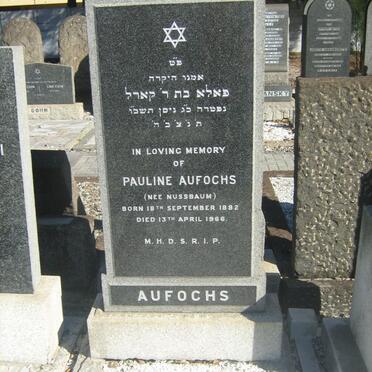 AUFOCHS Pauline nee NUSSBAUM 1882-1966