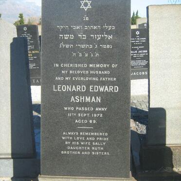 ASHMAN Leonard Edward -1972