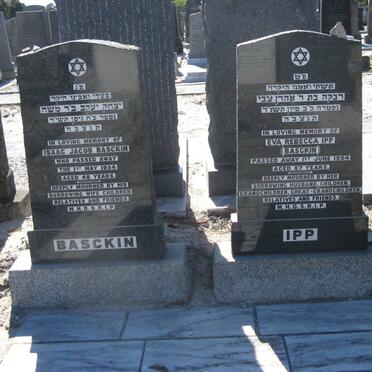 BASCKIN Isaac Jacob -1954 :: IPP Eva Rebecca nee BASCKIN -1994