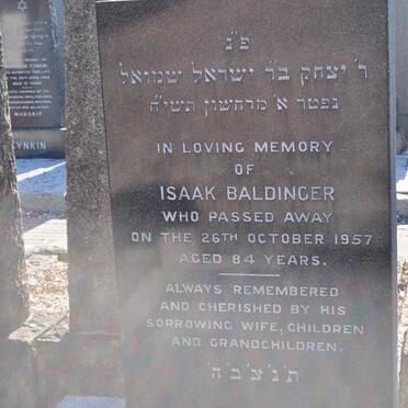 BALDINGER Isaak -1957