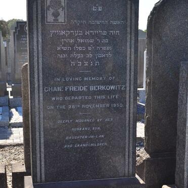 BERKOWITZ Chaie Freide -1950