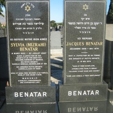 BENATAR Jacques 1906-1974 &amp; Sylvia 1922-2007