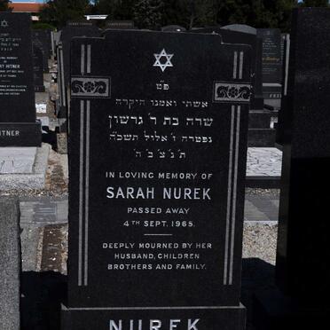 BERZACK Leah nee MIRKIN 1910-1992 :: NUREK Sarah -1965