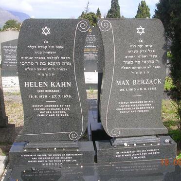 BERZACK Max 1910-1965 :: KAHN Helen nee BERZACK 1935-1979