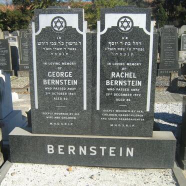 BERNSTEIN George -1943 &amp; Rachel -1972