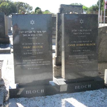 BLOCH Isaac 1888-1960 &amp; Annie 1898-1964