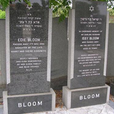 BLOOM Issy -1968 &amp; Edie EZEKOWITZ-1994