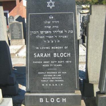 BLOCH Sarah -1973