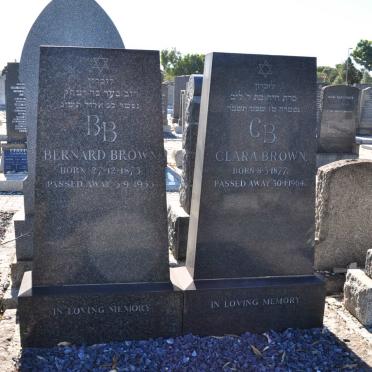 BROWN Bernard 1873-1953 &amp; Clara 1877-1964