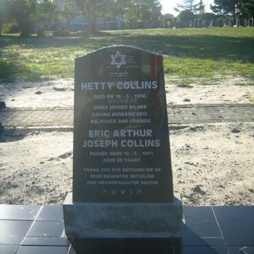 COLLINS Eric Arthur Joseph -1991 &amp; Hetty -1974