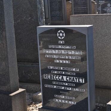 CHAYET Rebecca formerly WADE -1988