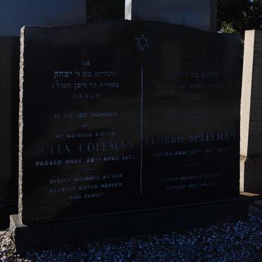 COLEMAN Julia -1973 :: SPEELMAN Florrie -1977