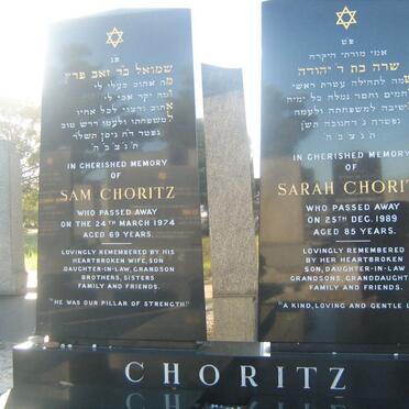 CHORITZ Sam -1974 &amp; Sarah -1989