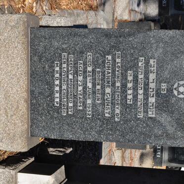 CUNST Johanne nee BEIN -1952