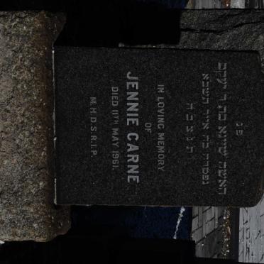 CARNE Jennie -1961