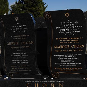 CHORN Maurice -1970 &amp; Gertie -2009