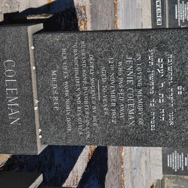 COLEMAN Jennie -1952