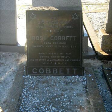 COBBETT Rose nee BERMAN -1974