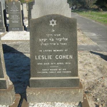 COHEN Leslie -1972