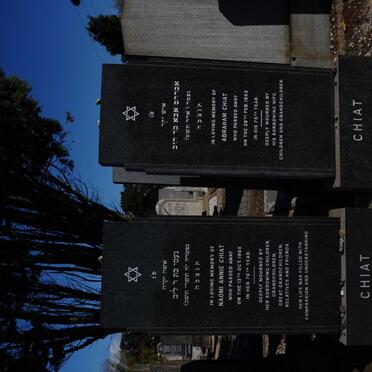 CHIAT Abraham -1955 &amp; Naomi Annie -1965