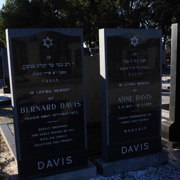 DAVIS Bernard -1973 &amp; Anne 1907-1999