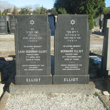 ELLIOT Bernard -1965 &amp; Leah Deborah -1972