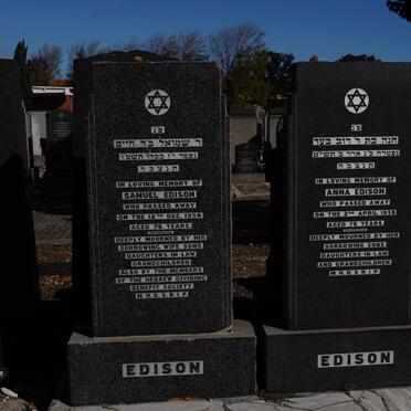 EDISON Samuel -1954 &amp; Anna -1959