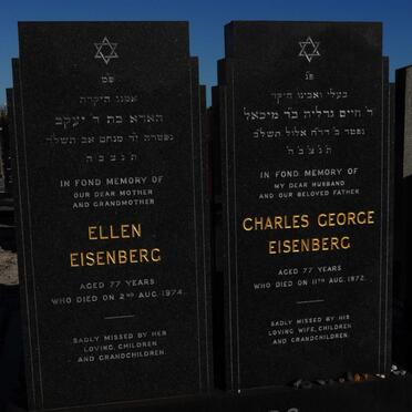 EISENBERG Charles George -1972 &amp; Ellen -1974