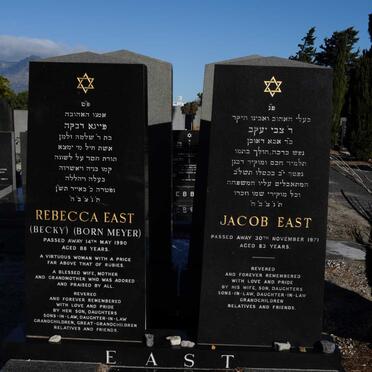 EAST Jacob -1971 &amp; Rebecca MEYER -1990