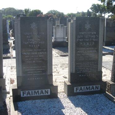 FAIMAN Max -1952 &amp; Sarah Liebe -1970