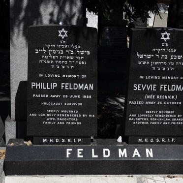 FELDMAN Phillip -1988 &amp; Sevvie RESNICK -1999