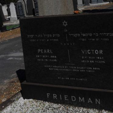 FRIEDMAN Victor -1954 &amp; Pearl -1966