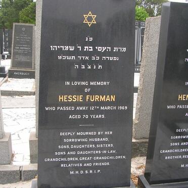 FURMAN Henry -1975 &amp; Hessie -1969