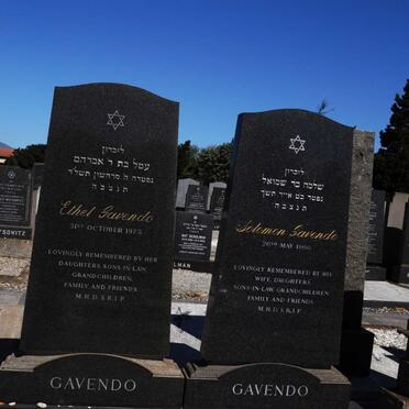 GAVENDO Solomon -1960 &amp; Ethel -1973