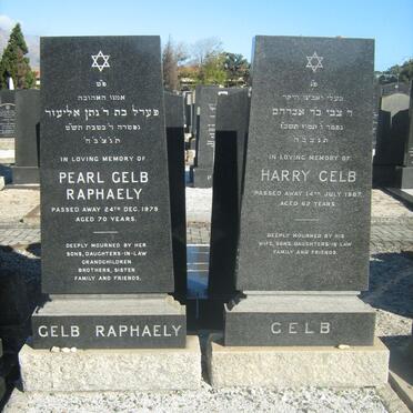 GELB Harry -1967 &amp; Pearl RAPHAELY -1979