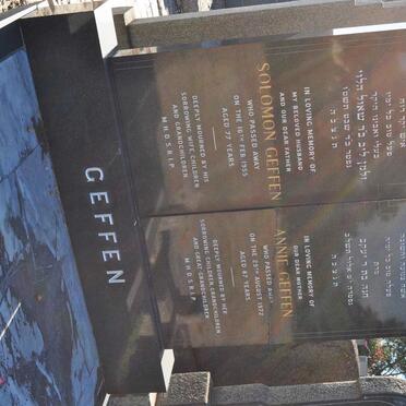 GEFFEN Solomon -1955 &amp; Annie -1972