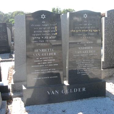 GELDER Andries, van -1986 &amp; Henriette 1907-1966