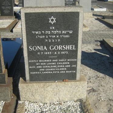 GORSHEL Sonia 1893-1973