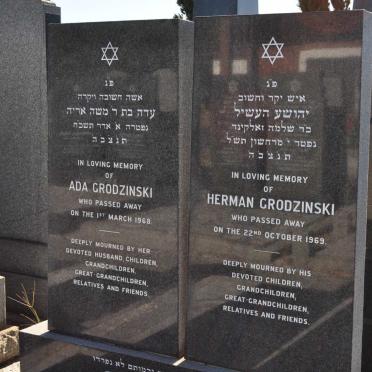 GRODZINSKI Herman -1969 &amp; Ada -1968