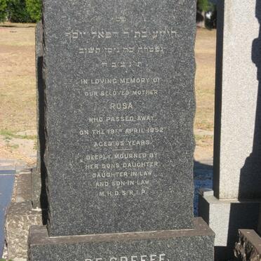 GREEFF Rosa, de nee HURWITZ -1952