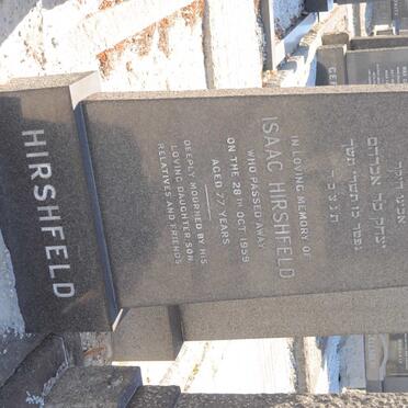 HIRSHFELD Isaac -1959