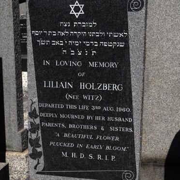 HOLZBERG Lilian nee WITZ -1960