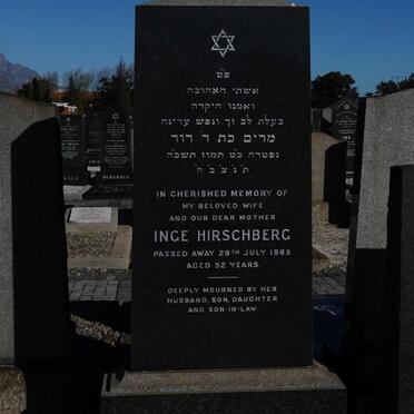 HIRSCHBERG Inge -1965